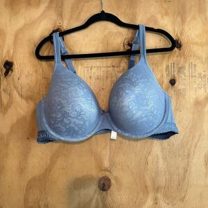 Cacique Blue Lace Lightly Lined T-Shirt Bra Size 44DD
